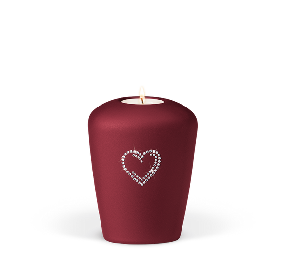 Heiso Gedenkurne Kristalle Keramik