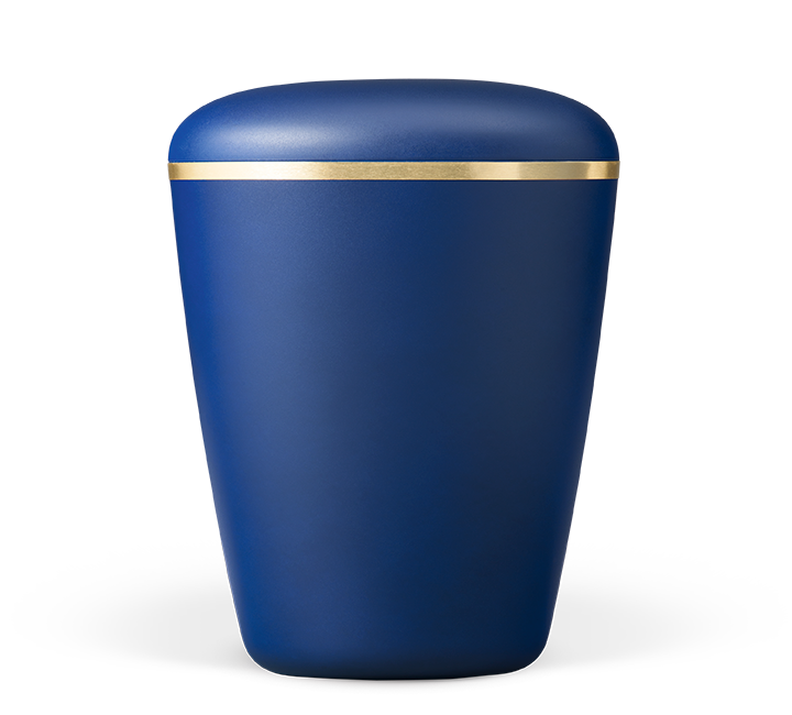Heiso Exclusive brushed gold band organic urn
