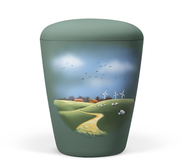 Heiso Exklusiv Motiv Olivgrün Bio Urne