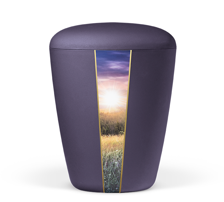Kaufen violett-landschaft Heiso Exklusiv Dekorstreifen Motiv Bio Urne