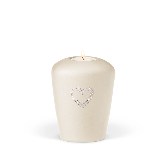 Heiso Gedenkurne Kristalle Keramik