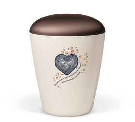 Heiso Urna orgánica con texto y motivos exclusivos - 0