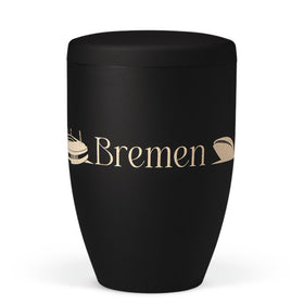 Heiso Avantgarde Lasergravur Skyline Bio Urne