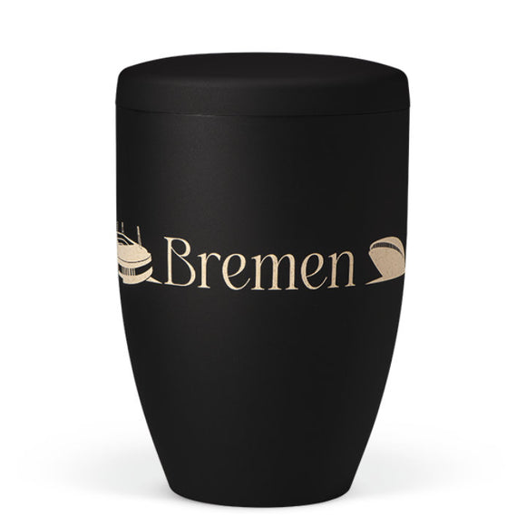 Heiso Avantgarde Lasergravur Skyline Bio Urne