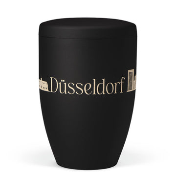 Heiso Avantgarde Lasergravur Skyline Bio Urne - 0