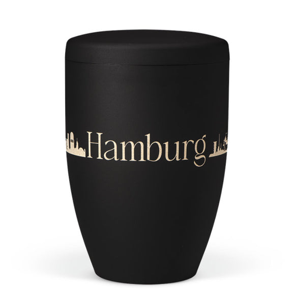 Heiso Avantgarde Lasergravur Skyline Bio Urne