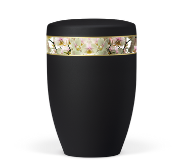 Heiso Avantgarde Dekorband Blumen Motiv Bio Urne - 0