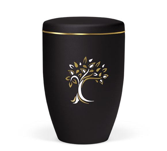 Heiso Avantgarde Goldband Motiv Bio Urne