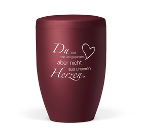 Heiso Avantgarde Trauertext Dekoremblem Herz Bio Urne