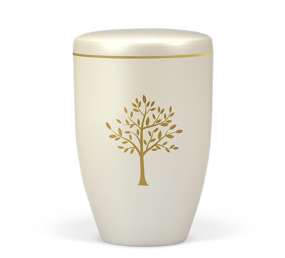 Heiso Avantgarde Goldband Motiv Bio Urne