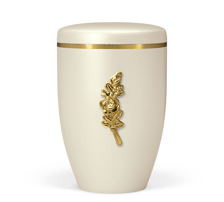 Kaufen cremeweiss-rosendbund Heiso Avantgarde Emblem Gold Poliert Bio Urne