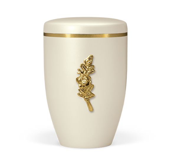 Heiso Avantgarde Emblem Gold Poliert Bio Urne