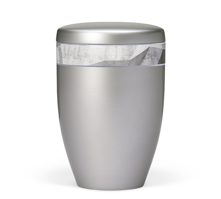 Heiso Avantgarde steel gray organic urn