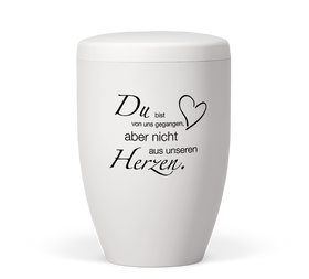 Heiso Avantgarde Trauertext Dekoremblem Herz Bio Urne - 0