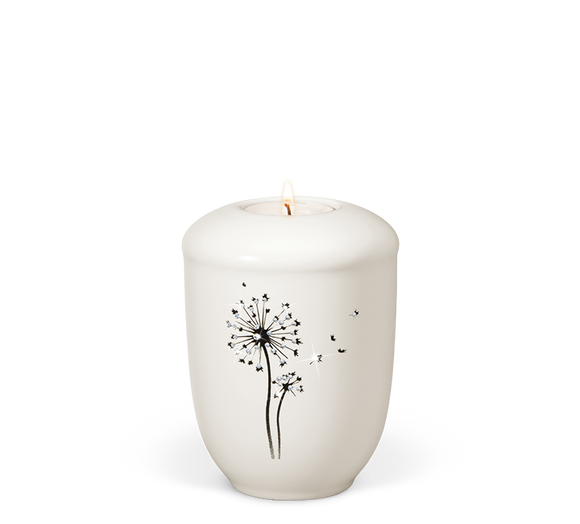 Heiso Gedenkurne Kristalle Keramik