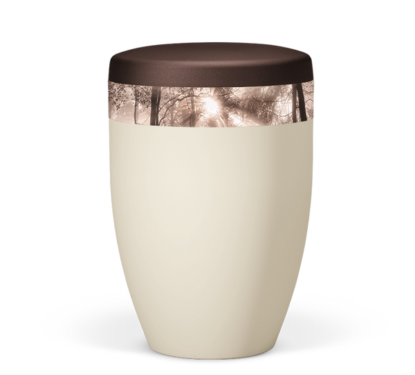 Heiso Avantgarde Kastanienbraun Dekor Sepia Effekt Bio Urne