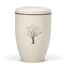 Heiso Avantgarde Beige Velours Tampondruck Bio Urne-1