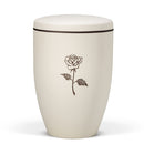 Heiso Avantgarde Beige Velours Tampondruck Bio Urne-2