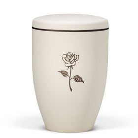 Heiso Avantgarde Beige Velours Tampondruck Bio Urne - 0