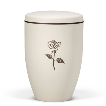 Heiso Avantgarde Beige Velours Tampondruck Bio Urne - 0