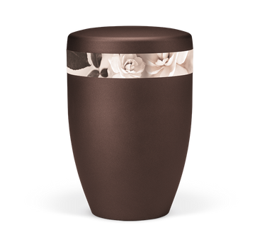 Heiso Avantgarde Kastanienbraun Dekor Sepia Effekt Bio Urne - 0