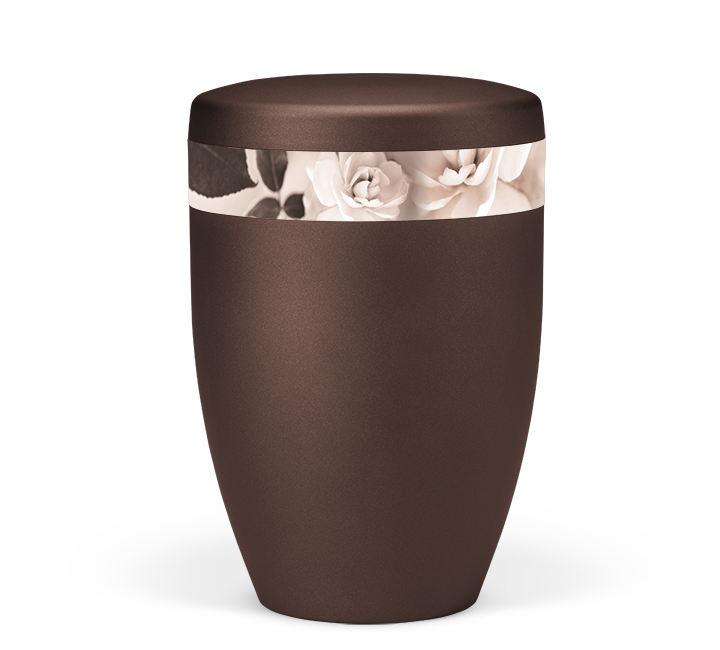 Heiso Avantgarde chestnut brown decor sepia effect organic urn - 0