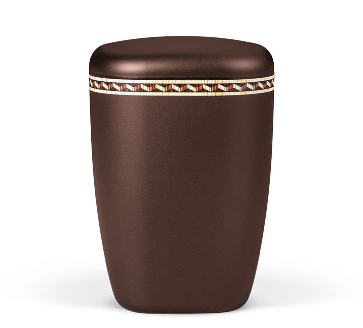 Heiso Contura chestnut brown organic urn