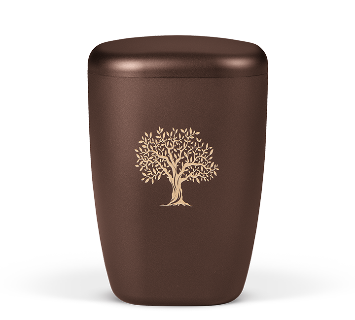 Heiso Contura chestnut brown organic urn - 0