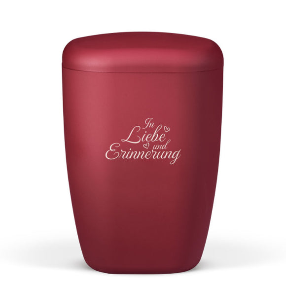 Urna ecológica Heiso Contura vino tinto