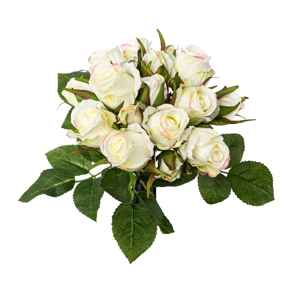 Kaufen rosenbouquet-x16-29cm-creme Rosenbouquet Kunstpflanze deko