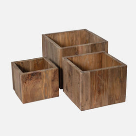 Maceteros de madera de pino - 0