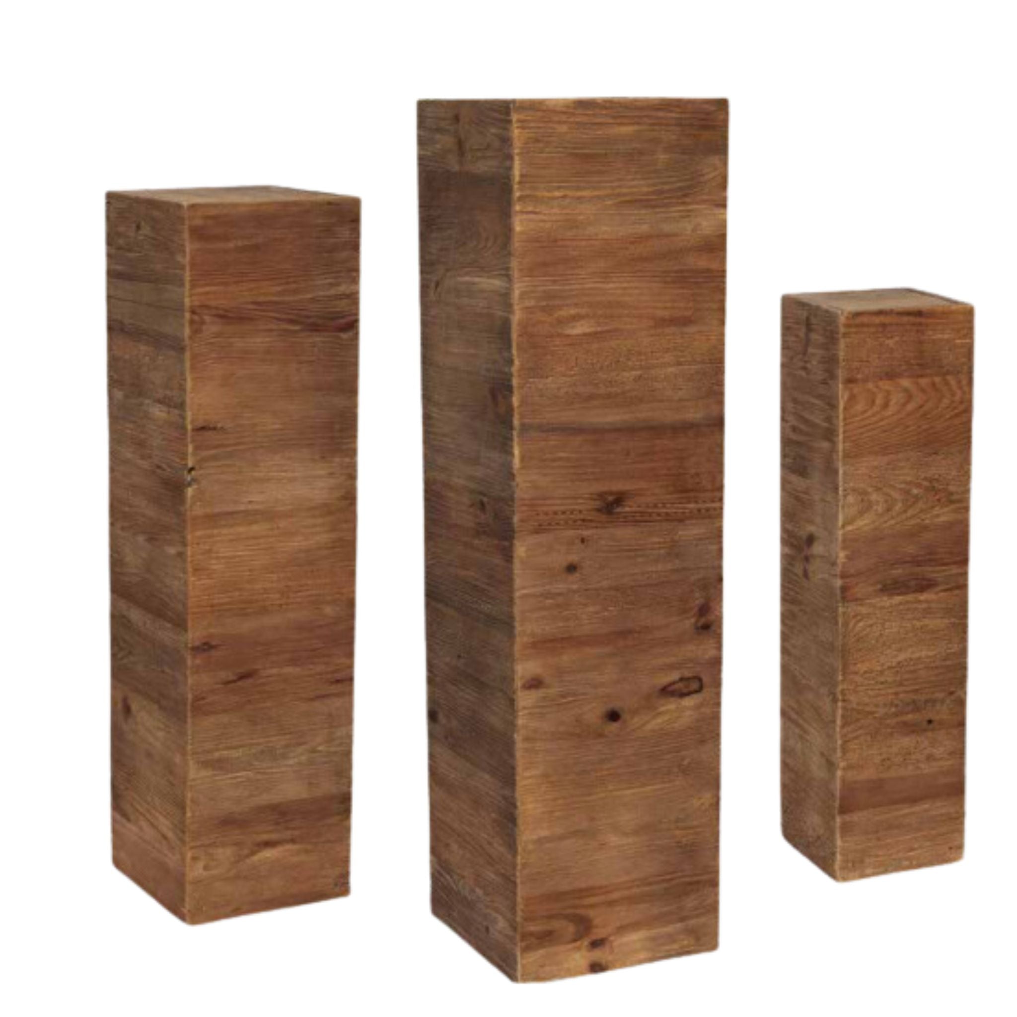 Decorative pillars made of pine wood