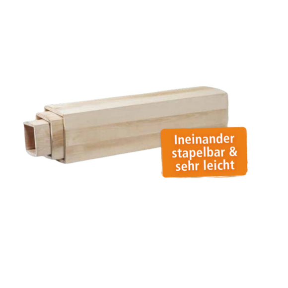 Dekosäulen aus hellem Holz