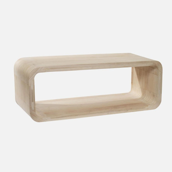 Katafalk aus hellem Holz