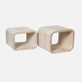 Katafalk aus hellem Holz 2-teilig - 0