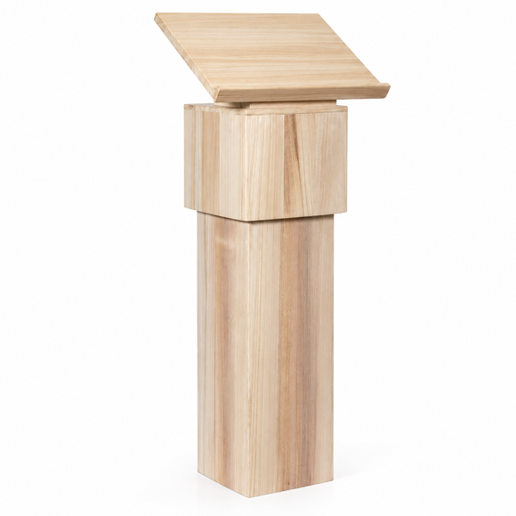 Pupitre d'orateur en bois clair