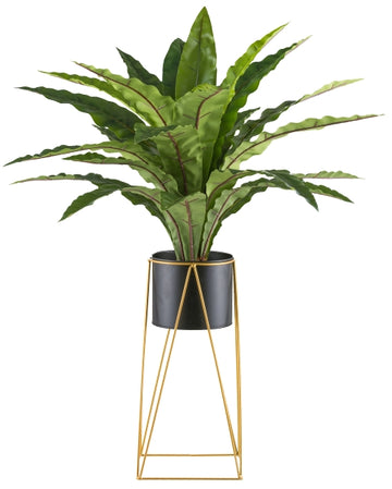 Palme auf Metallrack Kunstpflanze deko - 0