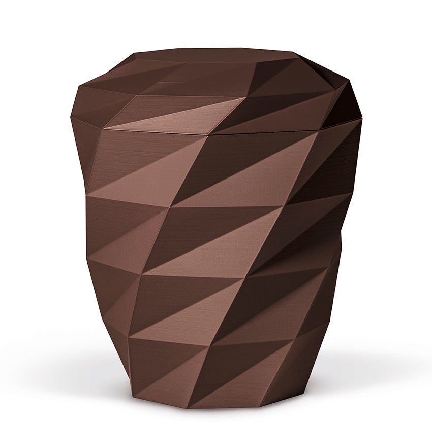 Kaufen kastanienbraun Heiso Polygon 3D Druck Bio Urne