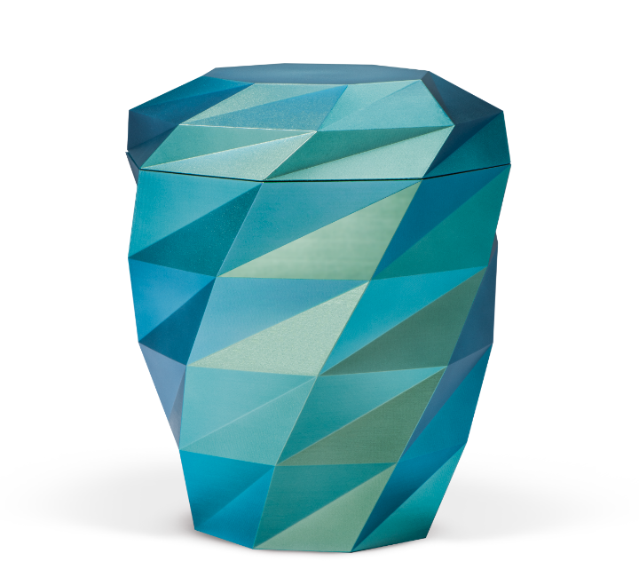 Heiso Polygon 3D Druck Bio Urne - 0