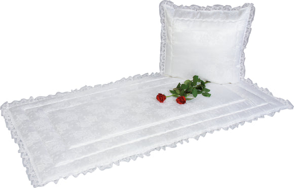 Besta plafón rosa damasco ondulado acolchado