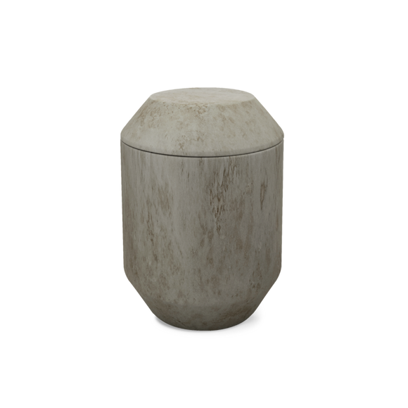 Fire and earth stone organic clay urn