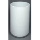 Vaso di vetro cilindro bianco deco-6