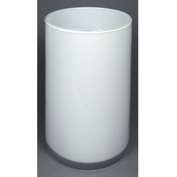 Glass vase cylinder white deco