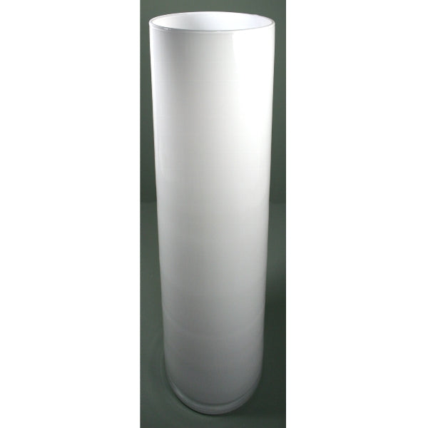 Glass vase cylinder white deco