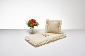 Spalt Deckengarnitur Kinder Linon Natur Bär