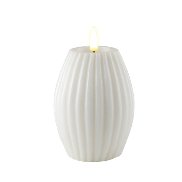 Deluxe Homeart LED Kerze Indoor oval weiß