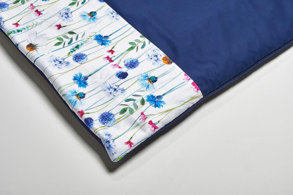 Spalt blanket set Premium Linon cornflower - 0