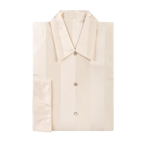 Besta Talar Herren Baumwollgewebe Streifendesign Beige