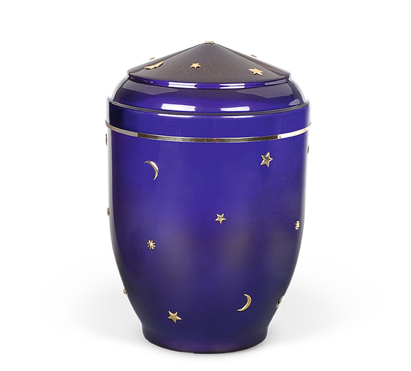 Heiso Urne pour enfants bleu cobalt Urne en acier