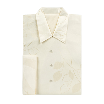 Besta Talar Herren Jaquarddamast Beige mit Blütenranke und Knöpfe